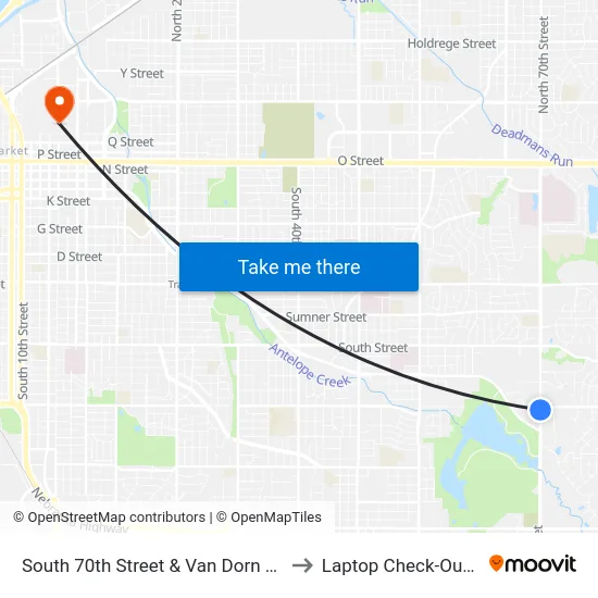 South 70th Street & Van Dorn Street, SW to Laptop Check-Out Union map