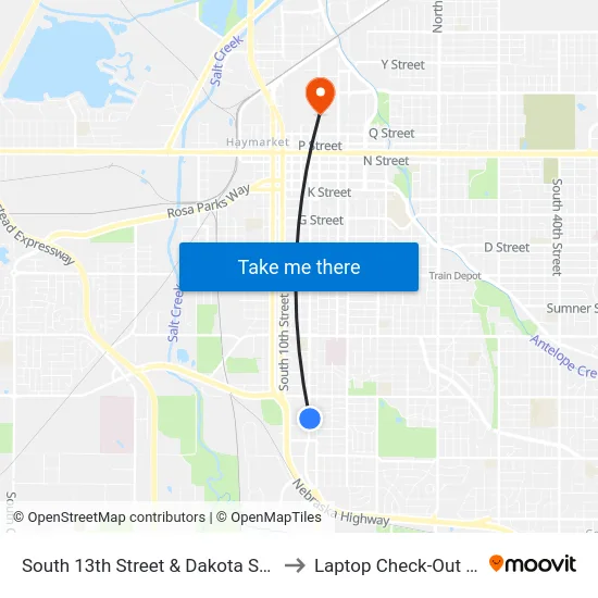 South 13th Street & Dakota Street, Se to Laptop Check-Out Union map