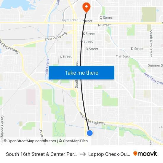 South 16th Street & Center Park Road, Se to Laptop Check-Out Union map