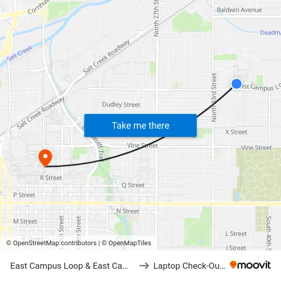 East Campus Loop & East Campus Mall, S to Laptop Check-Out Union map