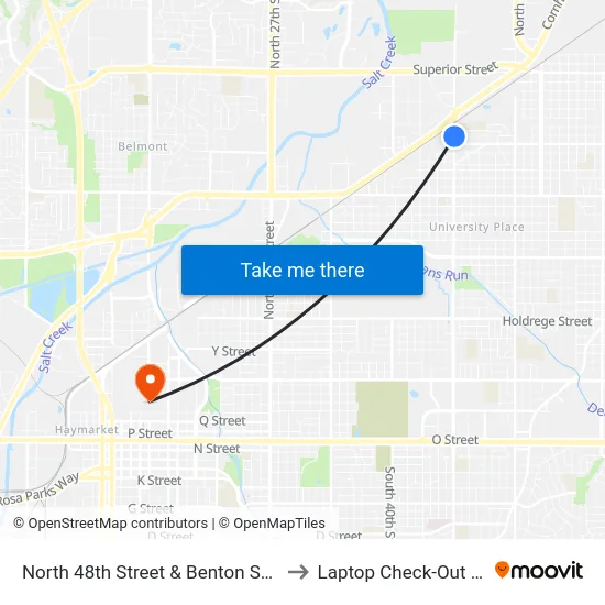 North 48th Street & Benton Street, Se to Laptop Check-Out Union map