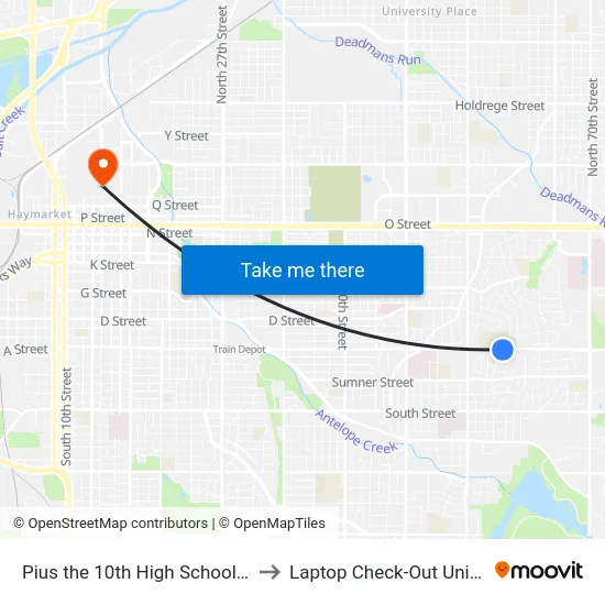 Pius the 10th High School, S to Laptop Check-Out Union map