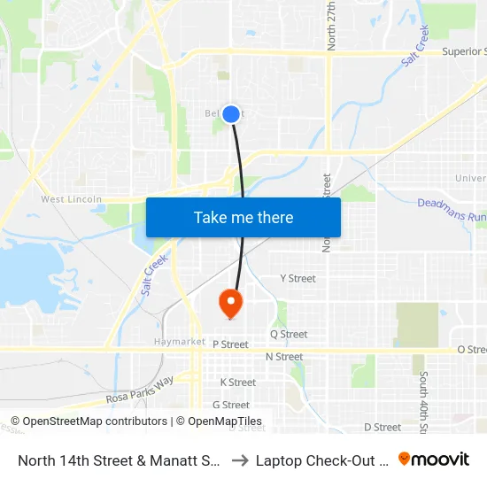 North 14th Street & Manatt Street, Se to Laptop Check-Out Union map