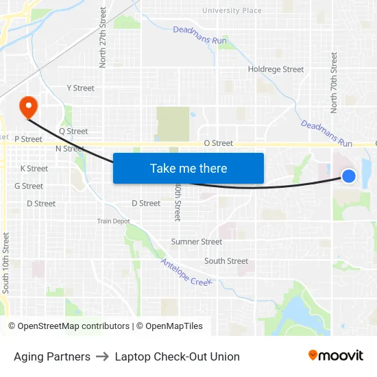 Aging Partners to Laptop Check-Out Union map