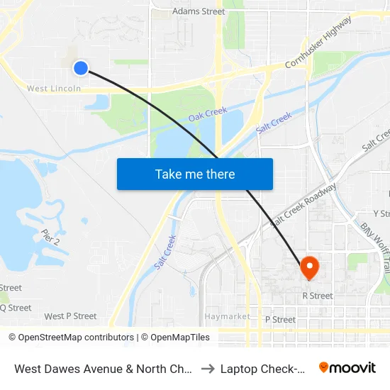 West Dawes Avenue & North Chester Street, NE to Laptop Check-Out Union map