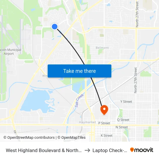 West Highland Boulevard & Northwest 7th Street, SW to Laptop Check-Out Union map