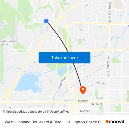 West Highland Boulevard & Discovery Drive, Se to Laptop Check-Out Union map
