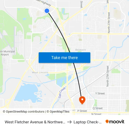 West Fletcher Avenue & Northwest 4th Street, NE to Laptop Check-Out Union map