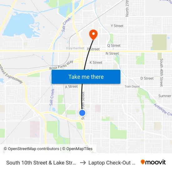 South 10th Street & Lake Street, Se to Laptop Check-Out Union map