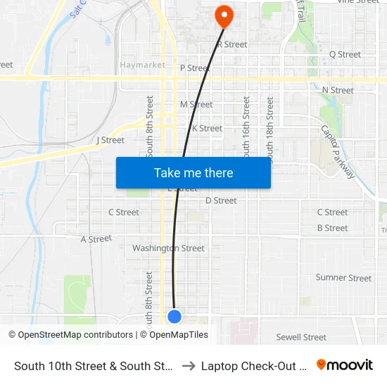 South 10th Street & South Street, Se to Laptop Check-Out Union map