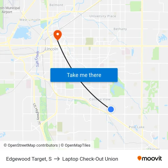 Edgewood Target, S to Laptop Check-Out Union map
