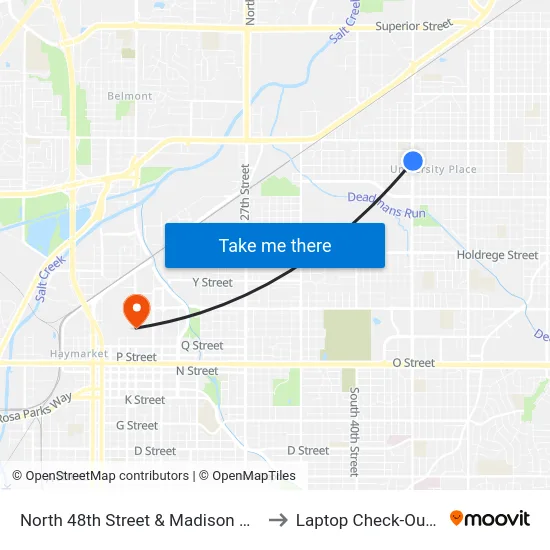 North 48th Street & Madison Avenue, Se to Laptop Check-Out Union map