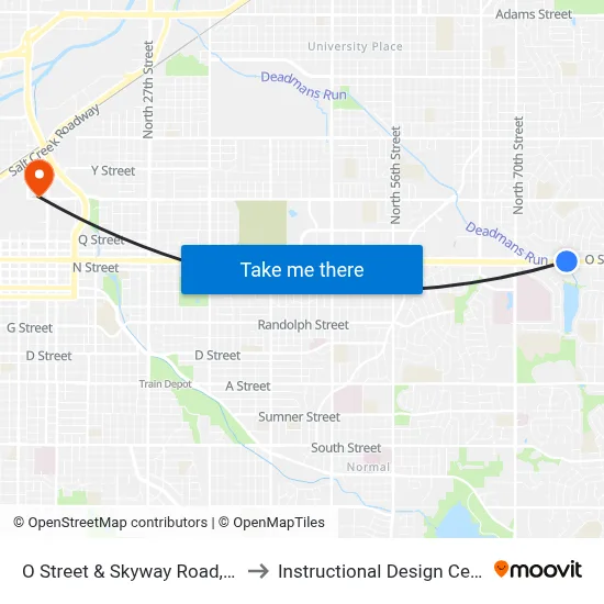 O Street & Skyway Road, NW to Instructional Design Center map