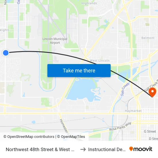 Northwest 48th Street & West Madison Avenue, NE to Instructional Design Center map