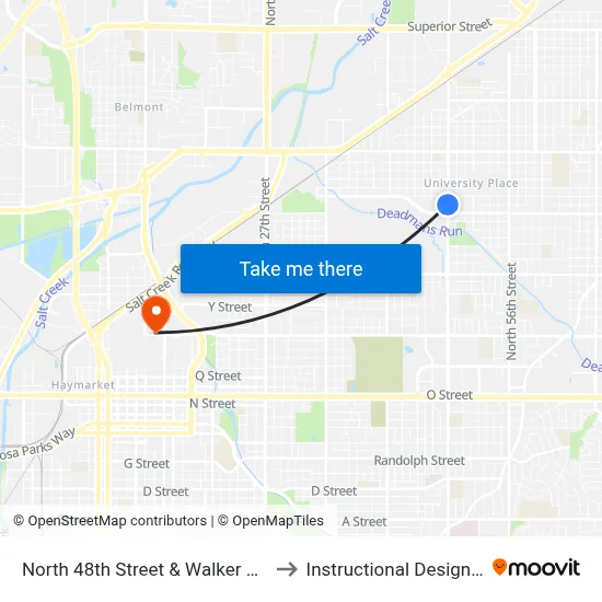 North 48th Street & Walker Avenue, W to Instructional Design Center map