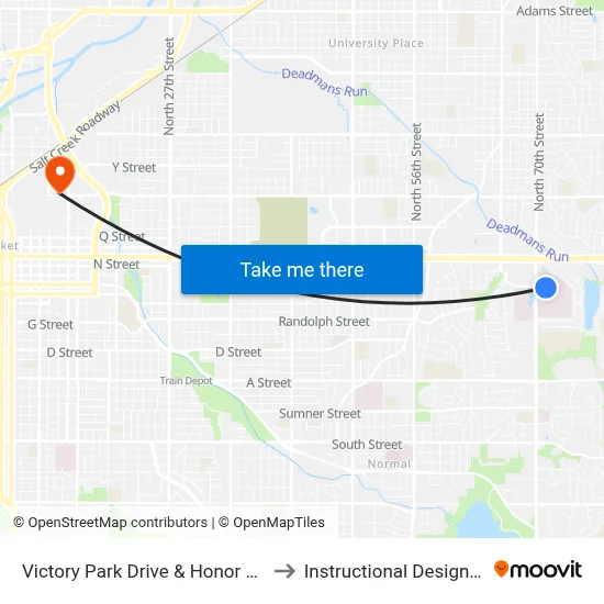 Victory Park Drive & Honor Drive, SW to Instructional Design Center map