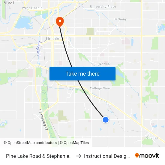 Pine Lake Road & Stephanie Lane, SW to Instructional Design Center map