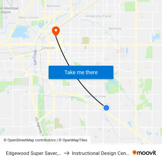Edgewood Super Saver, W to Instructional Design Center map