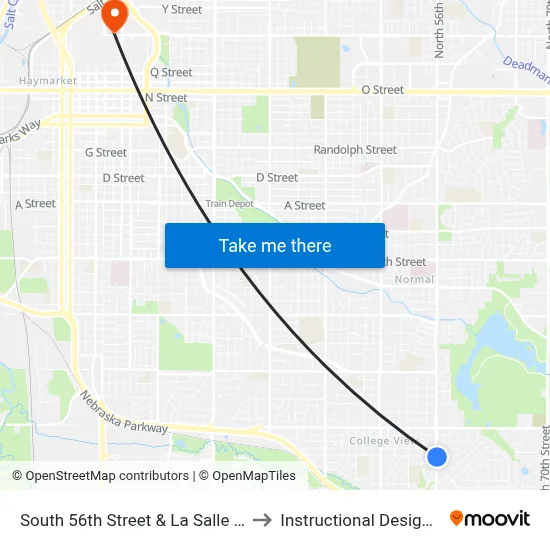 South 56th Street & La Salle Street, Se to Instructional Design Center map