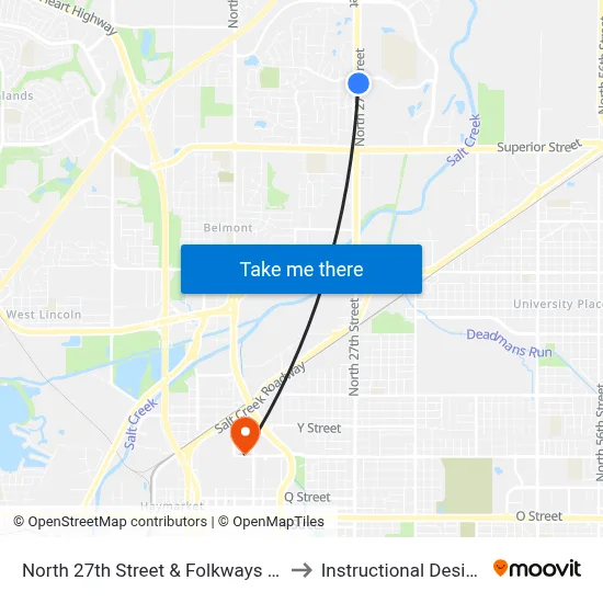 North 27th Street & Folkways Boulevard, Se to Instructional Design Center map