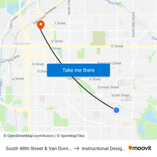 South 48th Street & Van Dorn Street, NW to Instructional Design Center map