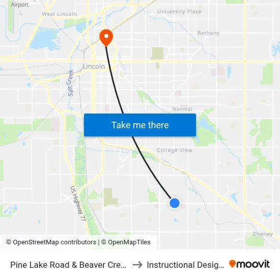 Pine Lake Road & Beaver Creek Lane, NW to Instructional Design Center map