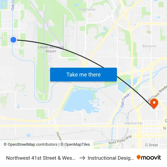 Northwest 41st Street & West Luke Street to Instructional Design Center map