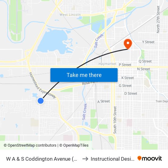 W A & S Coddington Avenue (Southeast Side) to Instructional Design Center map