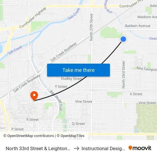 North 33rd Street & Leighton Avenue, Se to Instructional Design Center map