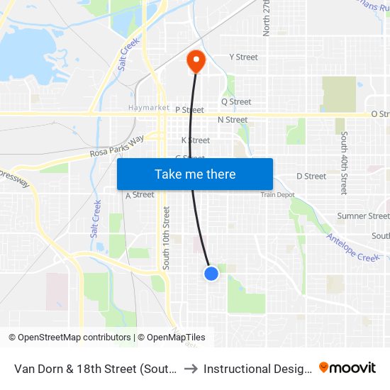 Van Dorn & 18th Street (Southwest Side) to Instructional Design Center map