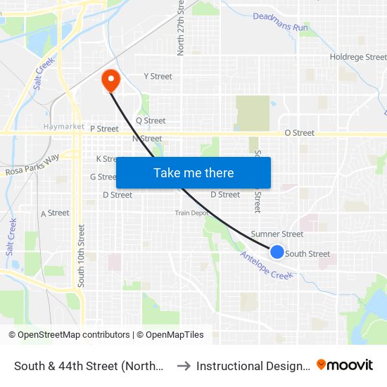 South & 44th Street (Northwest Side) to Instructional Design Center map