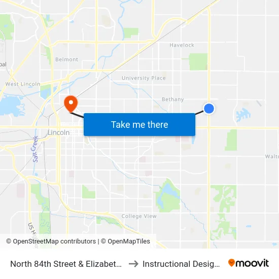 North 84th Street & Elizabeth Drive, Se to Instructional Design Center map