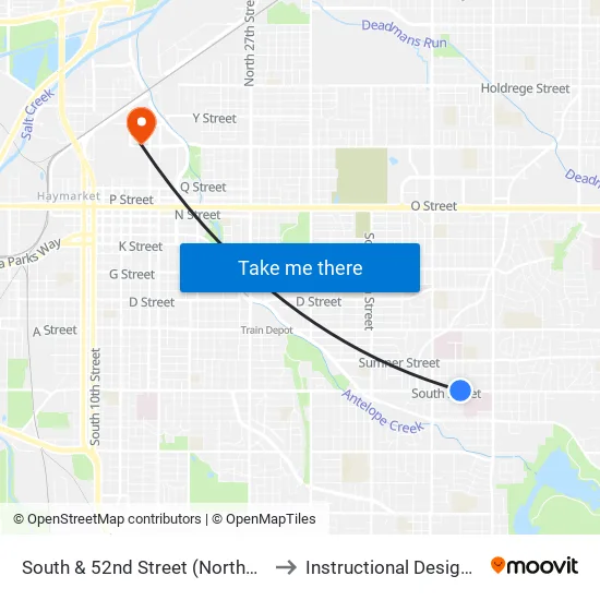 North 16th Street & W Street, NW to Instructional Design Center map