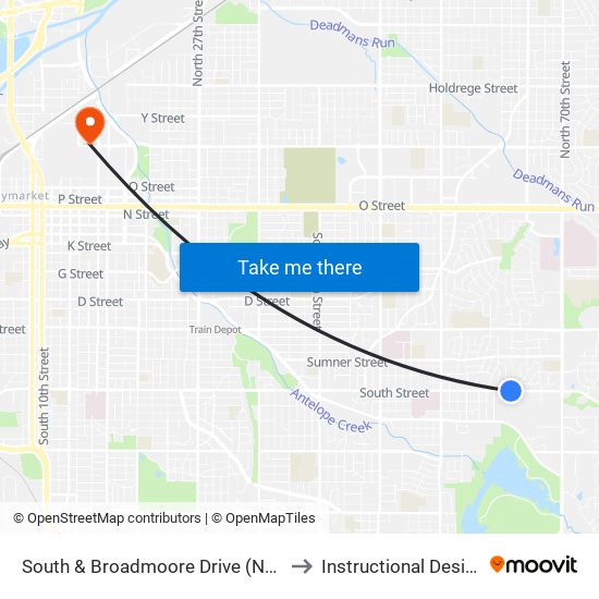 South & Broadmoore Drive (Northwest Side) to Instructional Design Center map