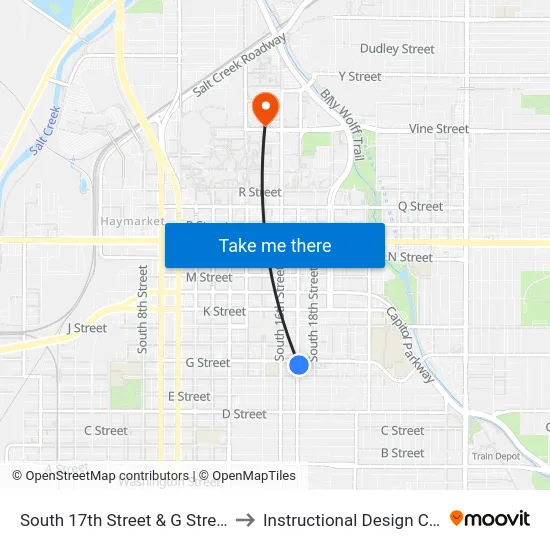 South 17th Street & G Street, Se to Instructional Design Center map