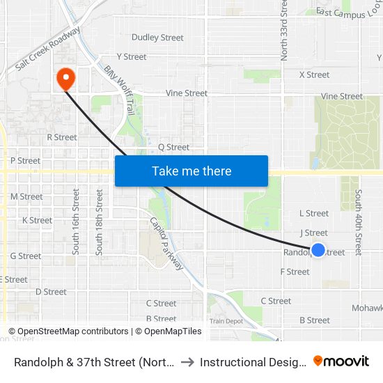 Randolph & 37th Street (Northwest Side) to Instructional Design Center map