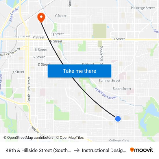 48th & Hillside Street (Southwest Side) to Instructional Design Center map