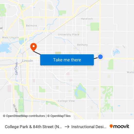 College Park & 84th Street (Northeast Side) to Instructional Design Center map