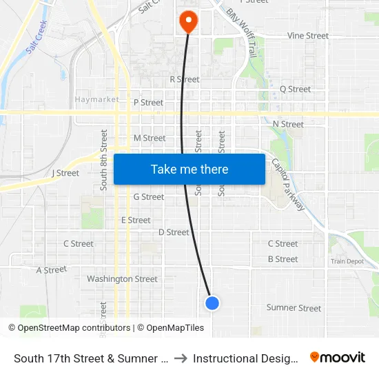 South 17th Street & Sumner Street, Se to Instructional Design Center map