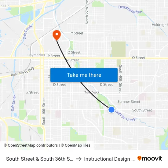 South Street & South 36th Street, Se to Instructional Design Center map