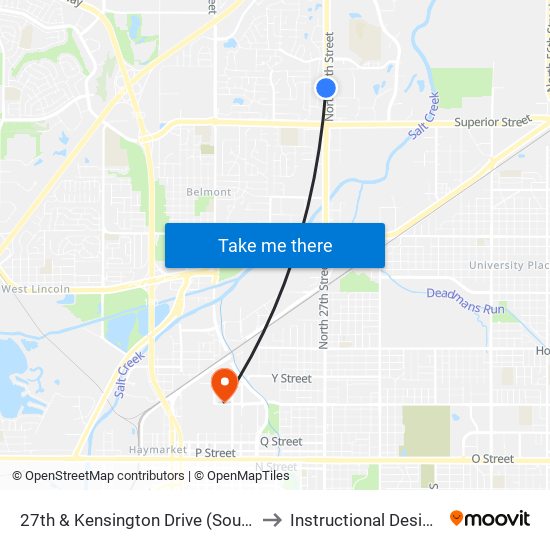 27th & Kensington Drive (Southwest Side) to Instructional Design Center map