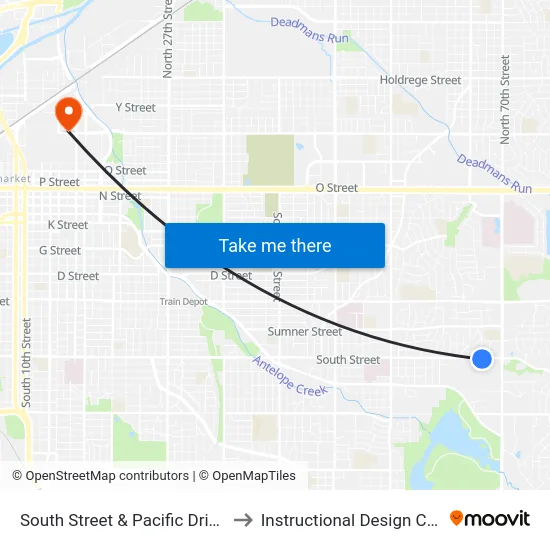 South Street & Pacific Drive, Se to Instructional Design Center map