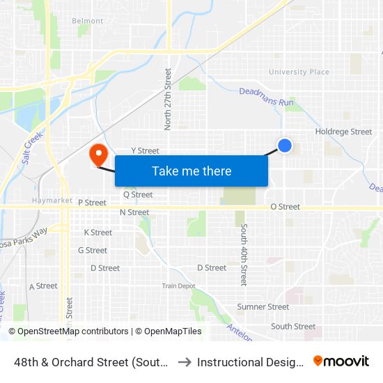 48th & Orchard Street (Southeast Side) to Instructional Design Center map