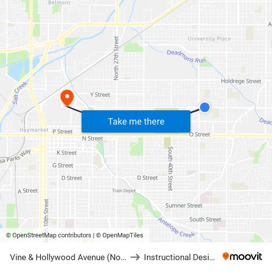 Vine & Hollywood Avenue (Northeast Side) to Instructional Design Center map