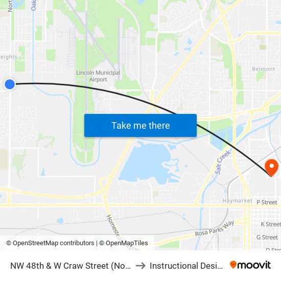 NW 48th & W Craw Street (Northwest Side) to Instructional Design Center map