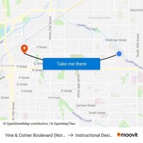 Vine & Cotner Boulevard (Northwest Side) to Instructional Design Center map