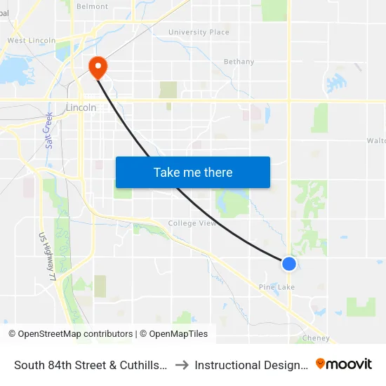 South 84th Street & Cuthills Drive, Se to Instructional Design Center map