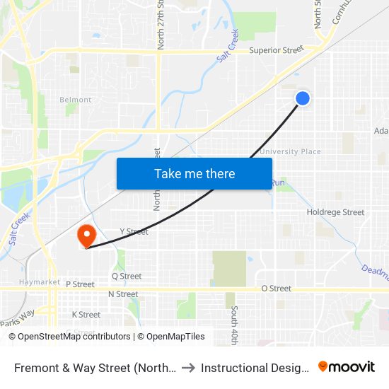 Fremont & Way Street (Northwest Side) to Instructional Design Center map