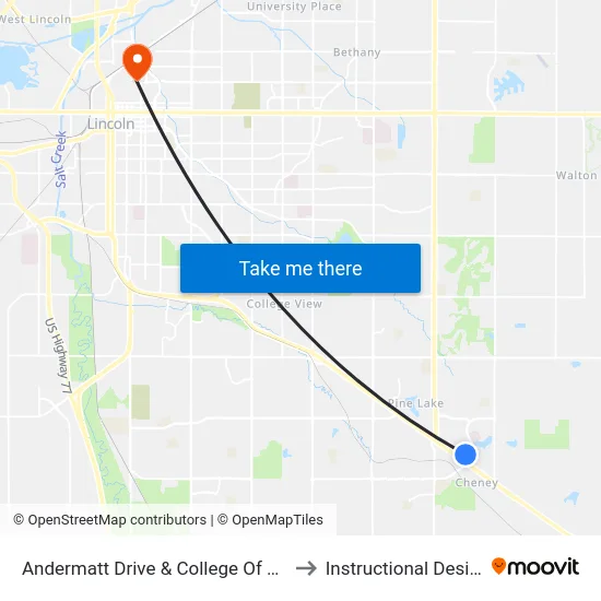 Andermatt Drive & College Of Hair Design, SW to Instructional Design Center map