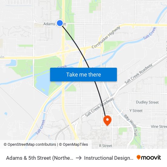 Adams & 5th Street (Northeast Side) to Instructional Design Center map